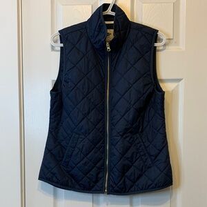 Old Navy Dark Blue/Navy Quilted Vest Women’s Size Medium Zipper Front Like New